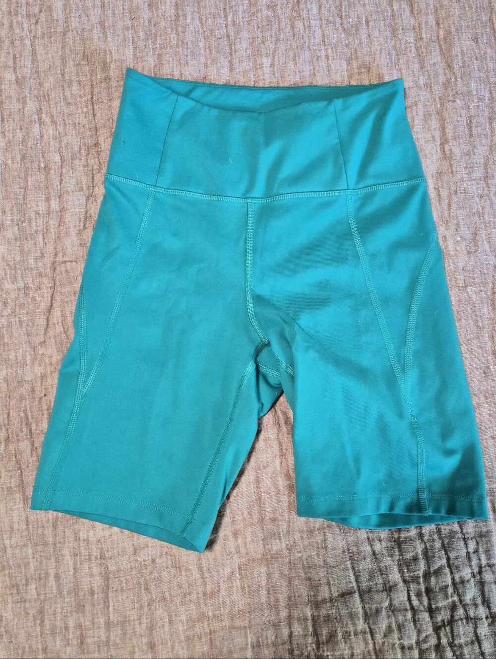 Girlfriend Collective Bike Shorts - Teal, Size Small